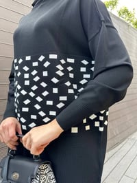 Misswhence MİSS 242 Ekru Triko Damalı Tunik