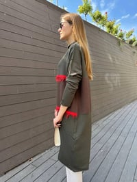 Misswhence MİSS 248 Haki Ara Boy Triko Tunik