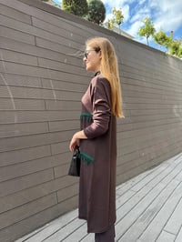 Misswhence MİSS 248 Kahverengi Ara Boy Triko Tunik