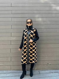 Misswhence MİSS217 Camel Deri Detaylı Triko Kap