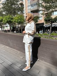 MY312 24S1103 Ekru Fermuarlı İkili Takım