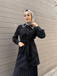 MY312 24S4199 Siyah Jakar Tunik