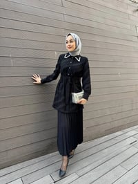 MY312 24S4199 Siyah Jakar Tunik