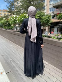 MY312 24S5203 Siyah Omzu Taşlı Elbise