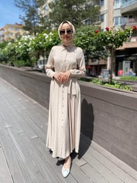 MY312 24S5203 Taş Omzu Taşlı Elbise