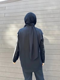 MY312 24S7200 Siyah Çizgili Bomber Ceket