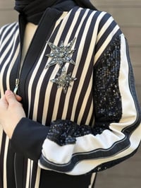 MY312 24S7200 Siyah Çizgili Bomber Ceket