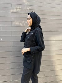 MY312 24S8190 Siyah Pul Payetli Tunik