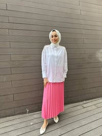 MY312 24S8198 Beyaz Omzu Taşlı Gömlek