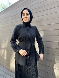 MY312 24S8201 Siyah Pul Payet Tunik
