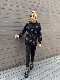 MY312 24S8209 Siyah Dantelli Düğmeli Hırka