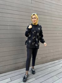 MY312 24S8209 Siyah Dantelli Düğmeli Hırka