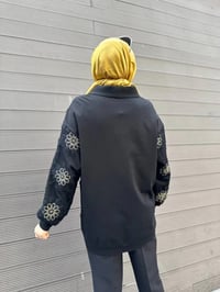 MY312 24S8209 Siyah Dantelli Düğmeli Hırka