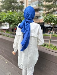 MY312 24S8214 Ekru Dantelli Yıldızlı Gömlek