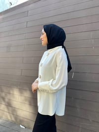 MY312 24S8231 Ekru Önü Taşlı Tunik