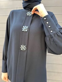 MY312 24S8231 Siyah Önü Taşlı Tunik