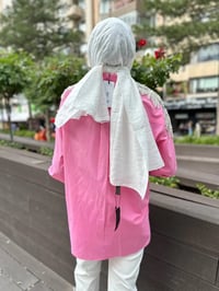 MY312 24S8247 Pembe Çift Omuz İşlemeli Gömlek