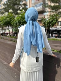 MY312 24S9101 Mavi Cepli Denim Yelek