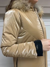 Ncl 22512 Siyah-Camel Çift Taraflı Kürklü Parka