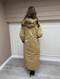 Ncl 22512 Siyah-Camel Çift Taraflı Kürklü Parka