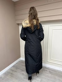 Ncl 22512 Siyah-Camel Çift Taraflı Kürklü Parka