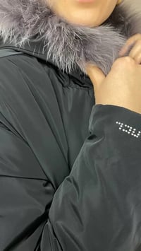 Ncl 22516 Siyah-Gri Şişme Çift Taraflı Tam Boy Kaban
