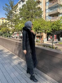 Ncl 23524 Siyah Şişme Peluş Mont