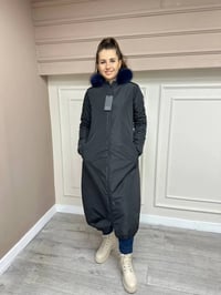 Ncl 23533 Siyah-Lacivert Çift Taraflı Şişme Parka