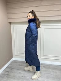 Ncl 23533 Siyah-Lacivert Çift Taraflı Şişme Parka