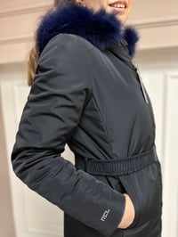 Ncl 23576 Siyah-Lacivert Çift Taraflı Şişme Parka