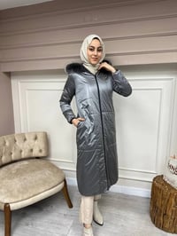 Ncl 23606 Siyah-Gümüş Çift Taraflı Şişme Parka