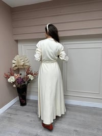 Niqozza NQ50050 Ekru Azalea Dantel Detay Elbise