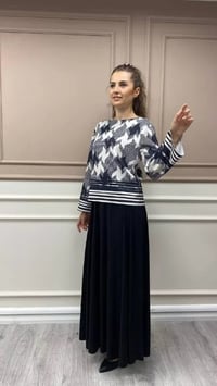 Noi 43205 Bej Kazayağı Bluz İçi Elbise