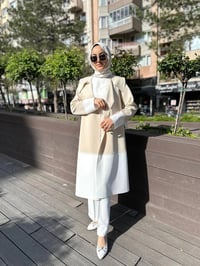 Noi 64321 Bej Çift Renkli Scuba Kap