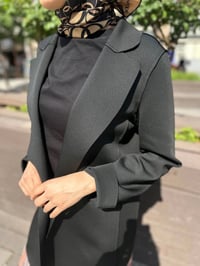 Noi 64335 Siyah Puf Scuba Üstten Dikişli Blazer Ceket