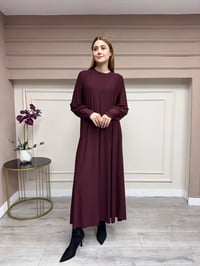 Noi 74208 Bordo Krep A Form Manşetli Elbise