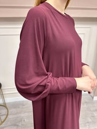 Noi 74208 Bordo Krep A Form Manşetli Elbise