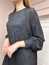 Noi 74230 Kahverengi Leopar Desenli Elbise