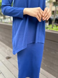 Nuss Triko 24K-029 İndigo Etekli Triko Takım