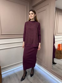 Nuss Triko 25K013 Bordo Merserize Triko Etek