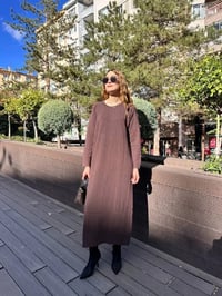 Nuss Triko 25K1414 Kahve Triko Elbise