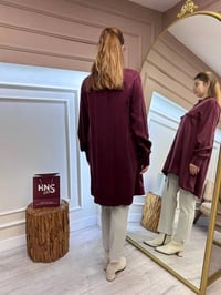 Nuss Triko 25K6007 Mürdüm Çıtçıt Detaylı Kap