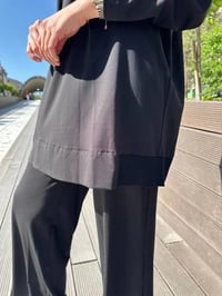 Nuss Triko 25Y1038 Siyah Omuz Detaylı İkili Takım