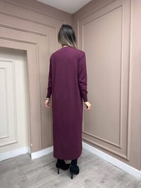Nuss Triko 25Y1420 Bordo Fitil Detaylı Triko Elbise