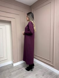 Nuss Triko 25Y1420 Bordo Fitil Detaylı Triko Elbise