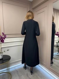 Nuss Triko 25Y1422 Siyah Elbise