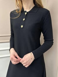Nuss Triko 25Y1422 Siyah Elbise