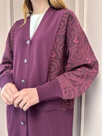 Nuss Triko 25Y6050 Bordo Triko Hırka