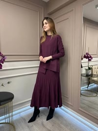 Nuss Triko 25Y703 Bordo Triko İkili Takım