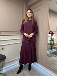 Nuss Triko 25Y703 Bordo Triko İkili Takım